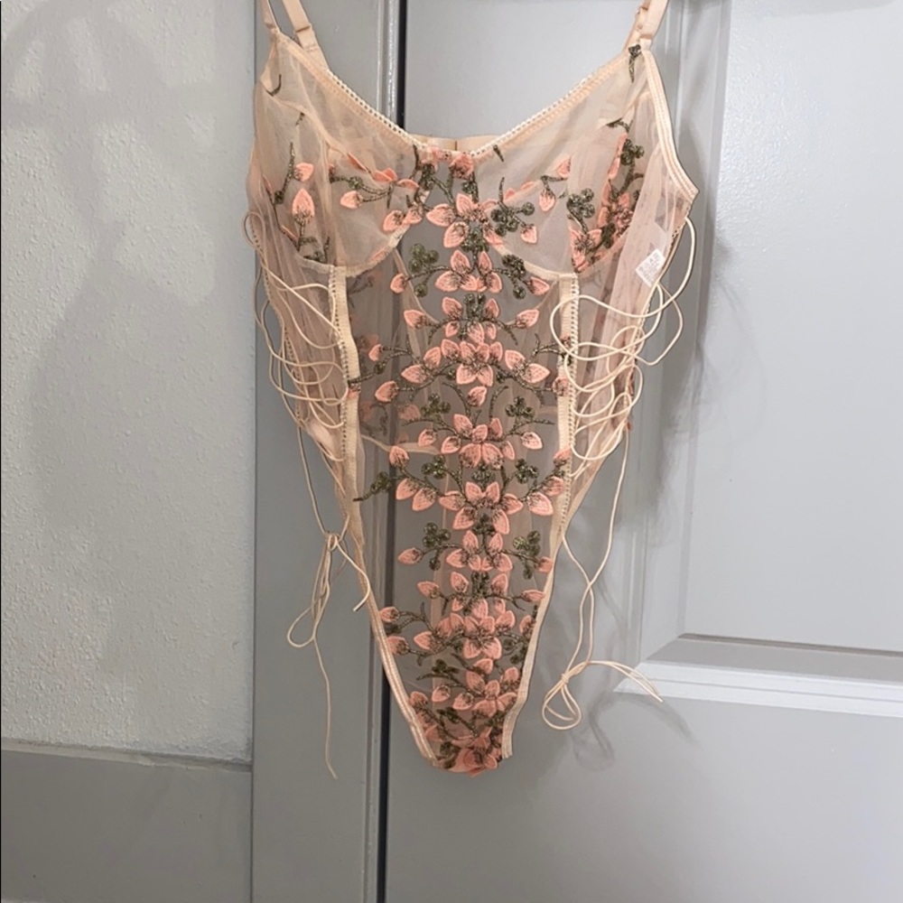 Sheer Floral One Piece